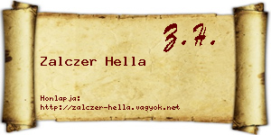 Zalczer Hella névjegykártya
